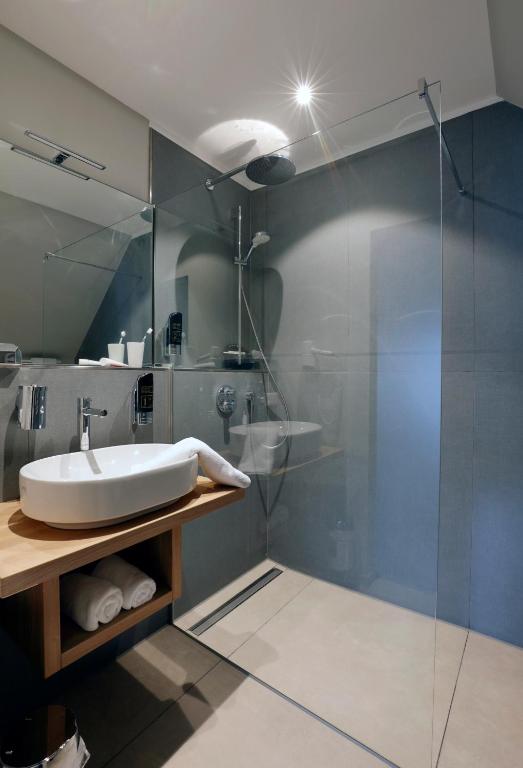 Koupelna v ubytování Patentkrug Design Hotel