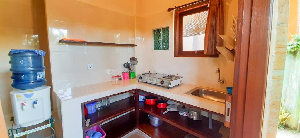 Kuchyň nebo kuchyňský kout v ubytování Ubud Batik Villa