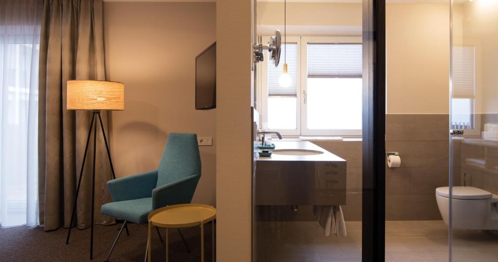 Koupelna v ubytování Schlosshotel Dörflinger