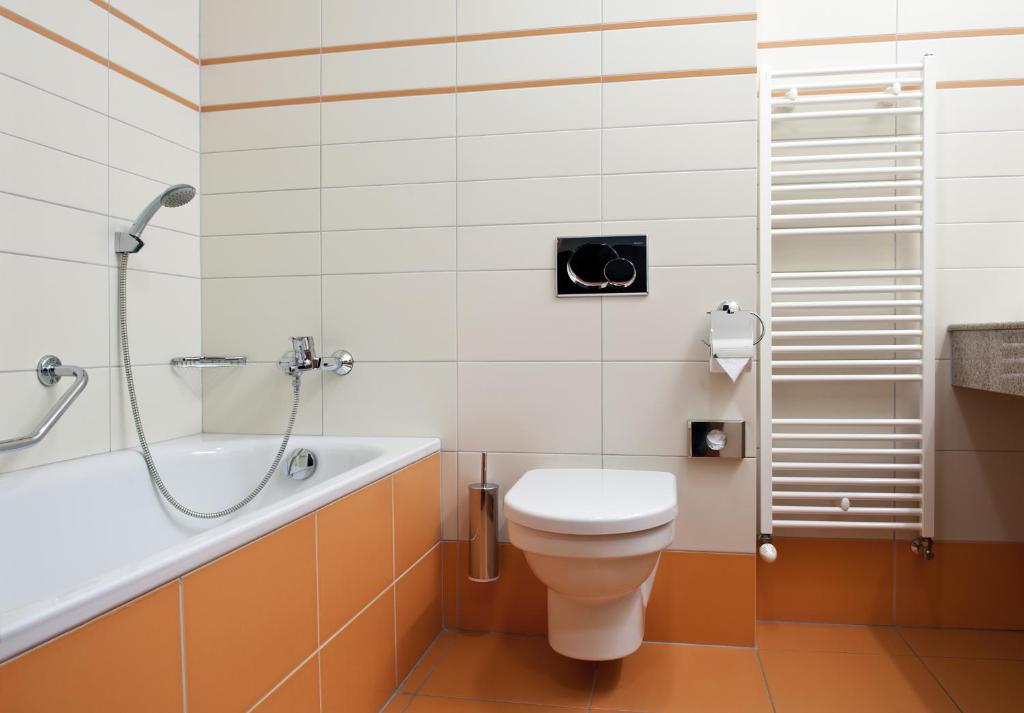 Koupelna v ubytování Hotel Tatra