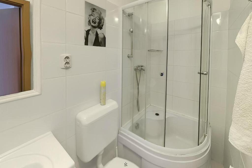 Kúpeľňa v ubytovaní Hajnalház Apartments