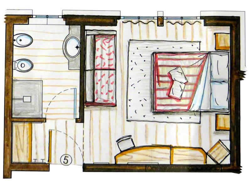 Plan piętra w obiekcie B&B Ecohotel Chalet des Alpes