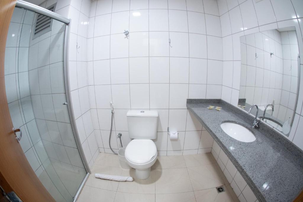 Koupelna v ubytování Getúllio Hotel