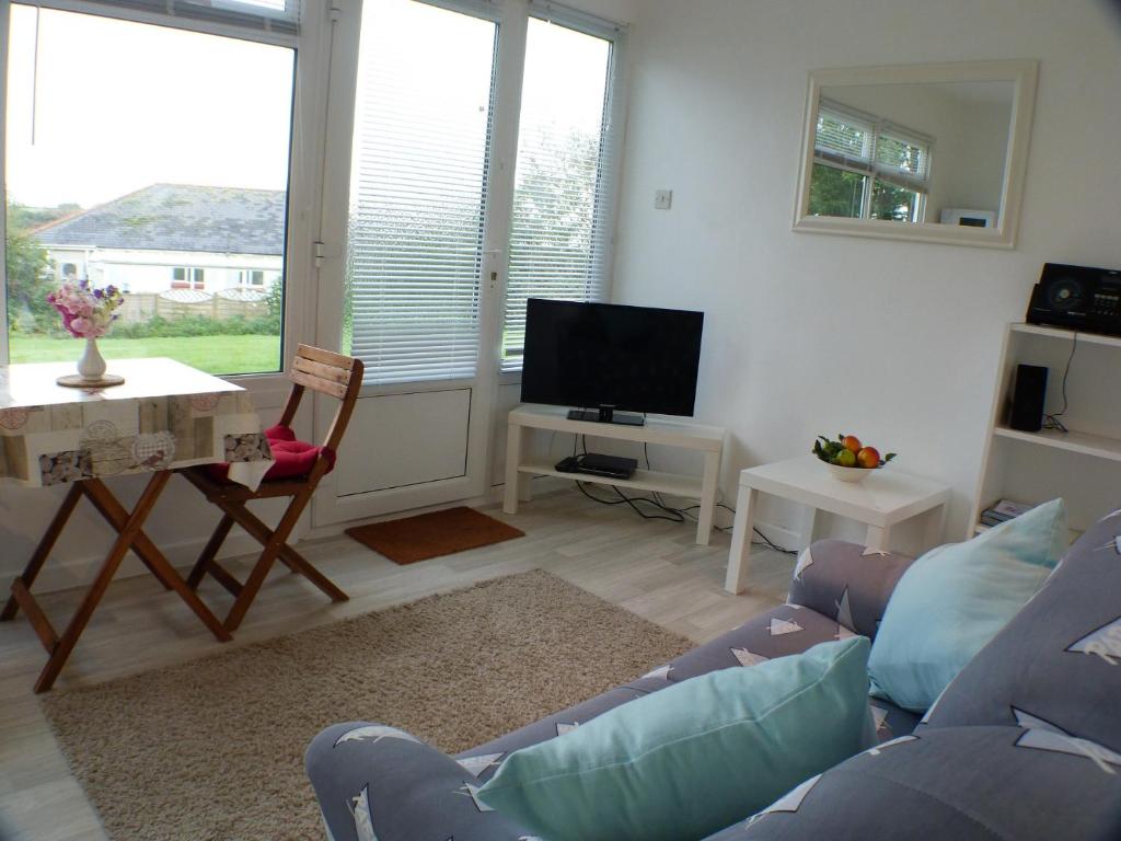 TV a/nebo společenská místnost v ubytování Chalet for two - Dartmouth