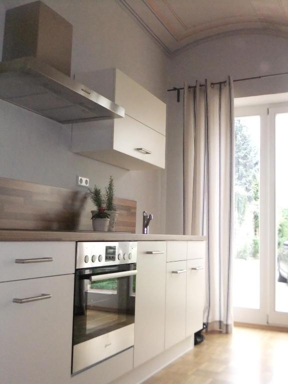 Kuchyň nebo kuchyňský kout v ubytování Gartenhaus Auguste