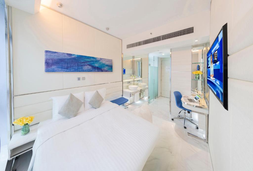 TV a/nebo společenská místnost v ubytování iclub Mong Kok Hotel