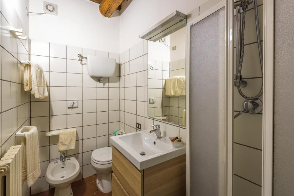 Koupelna v ubytování La Casa Delle Querce