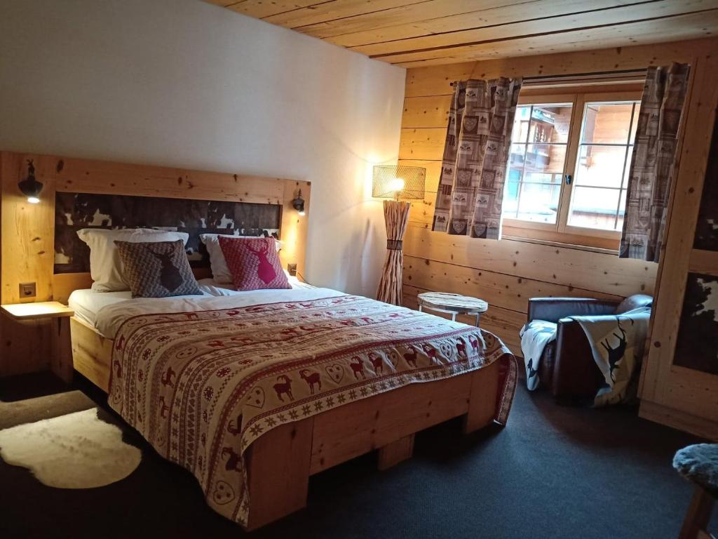 Postel nebo postele na pokoji v ubytování Hotel L'Etable