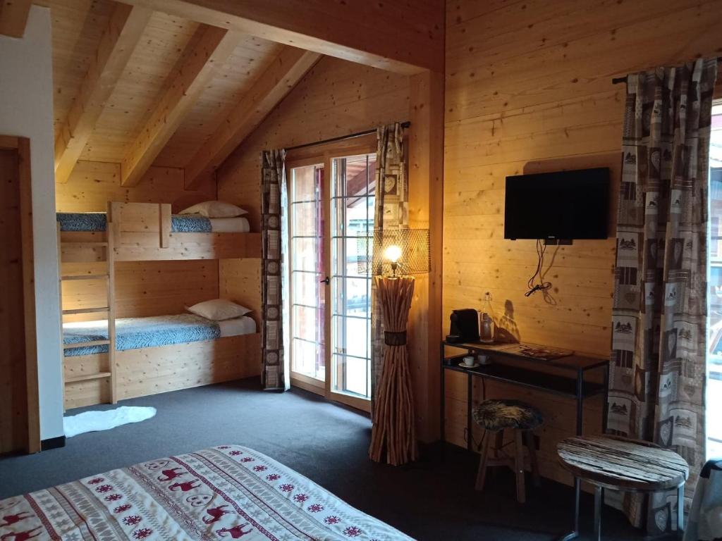 Postel nebo postele na pokoji v ubytování Hotel L'Etable