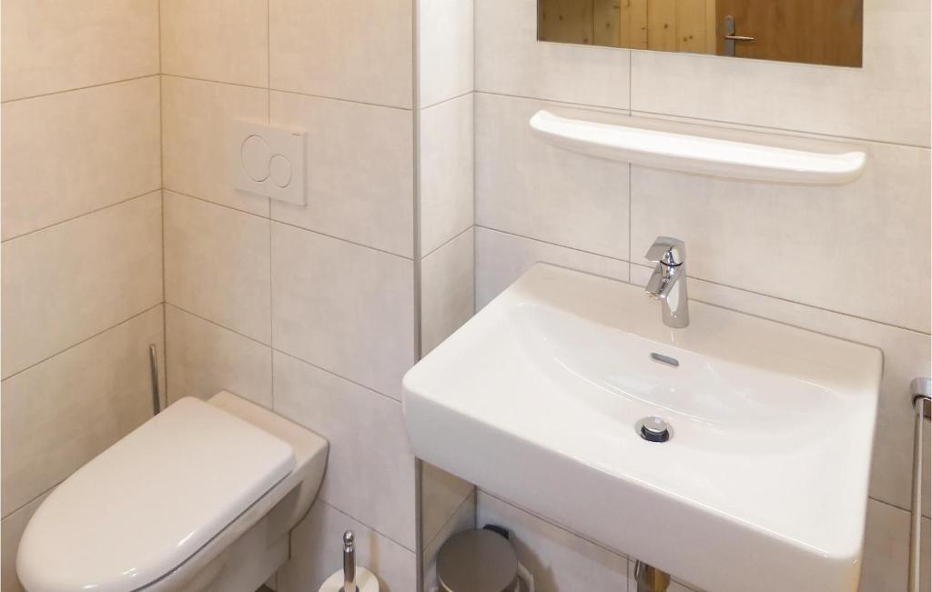 Kúpeľňa v ubytovaní Gemuetliches Almhaus