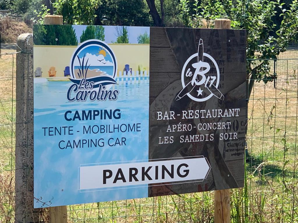 Certifikát, hodnocení, plakát nebo jiný dokument vystavený v ubytování Camping Les Carolins