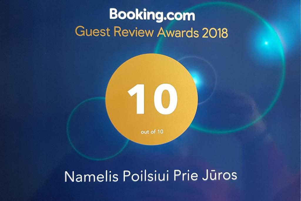 Certifikát, hodnocení, plakát nebo jiný dokument vystavený v ubytování Namelis poilsiui prie jūros