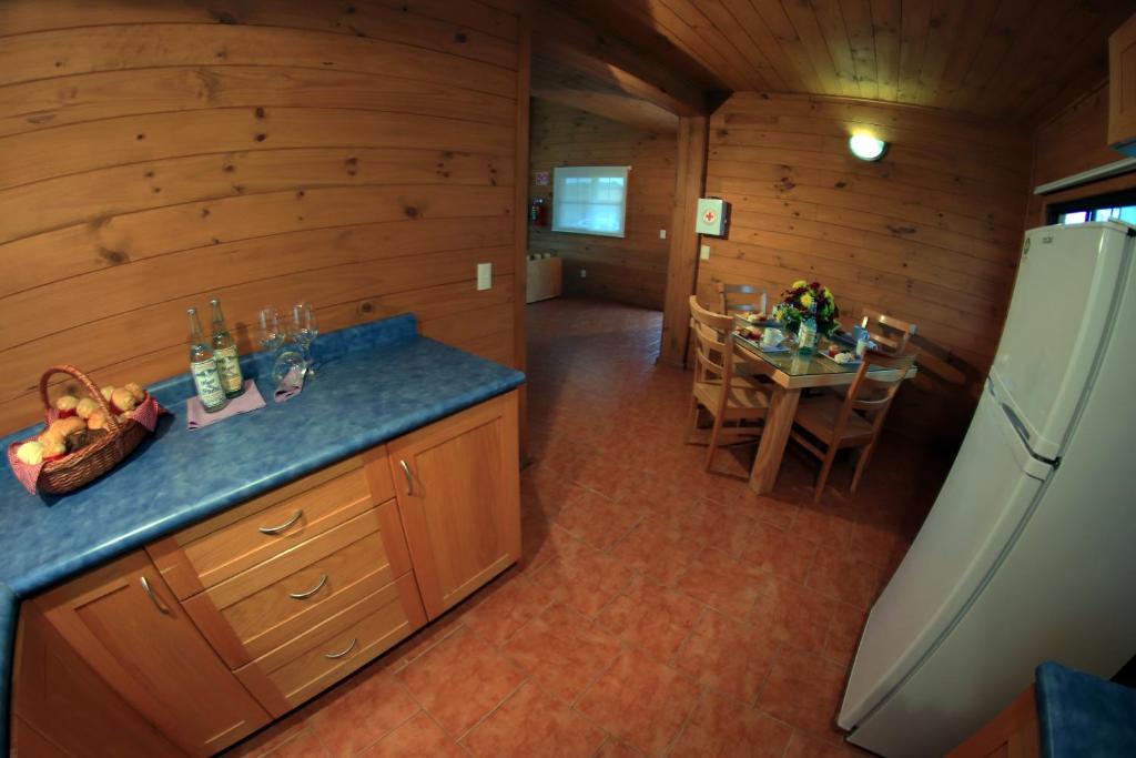 Kuchyň nebo kuchyňský kout v ubytování Cabañas Molino del Rey