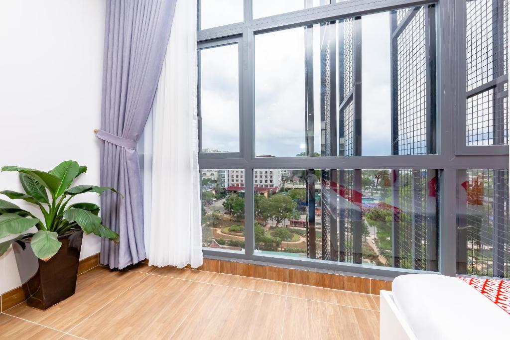 Balkón nebo terasa v ubytování QA Hotel Dalat - City Centre