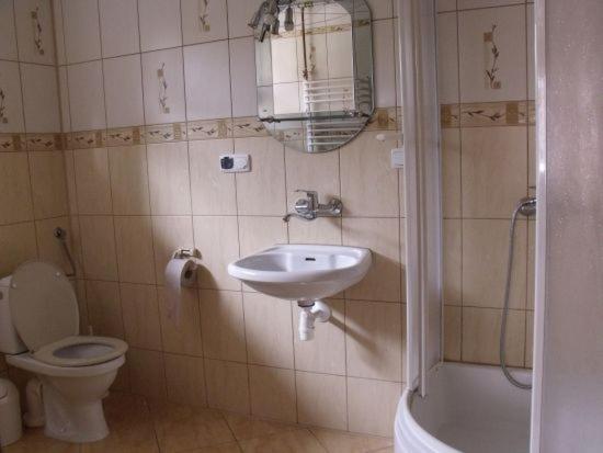 Kúpeľňa v ubytovaní GÓROLIK u Kwietniów-centrum Bukowiny- możliwość wyżywienia