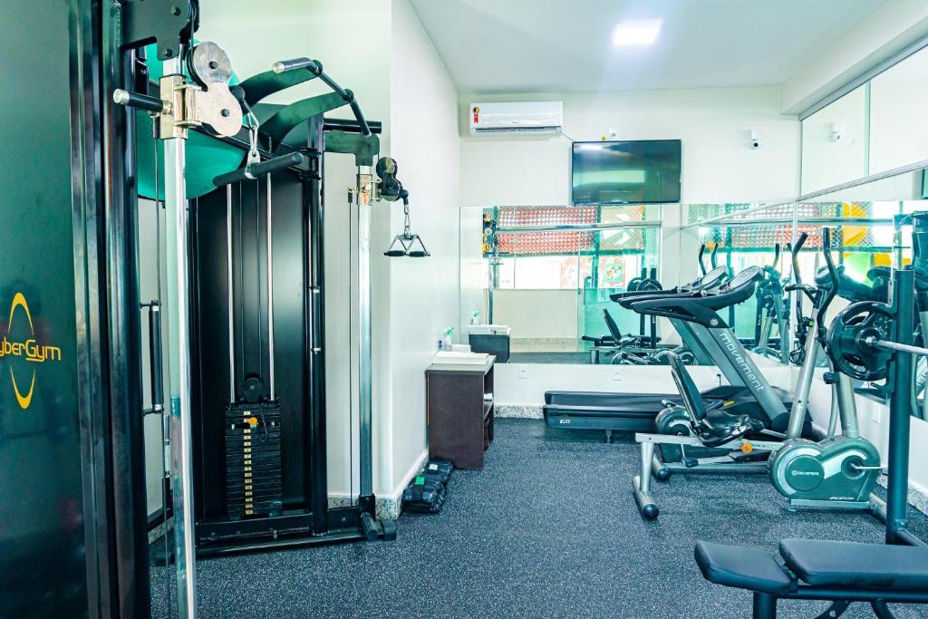 Fitness centrum a/nebo fitness zařízení v ubytování Vitoria Regia Praia Hotel