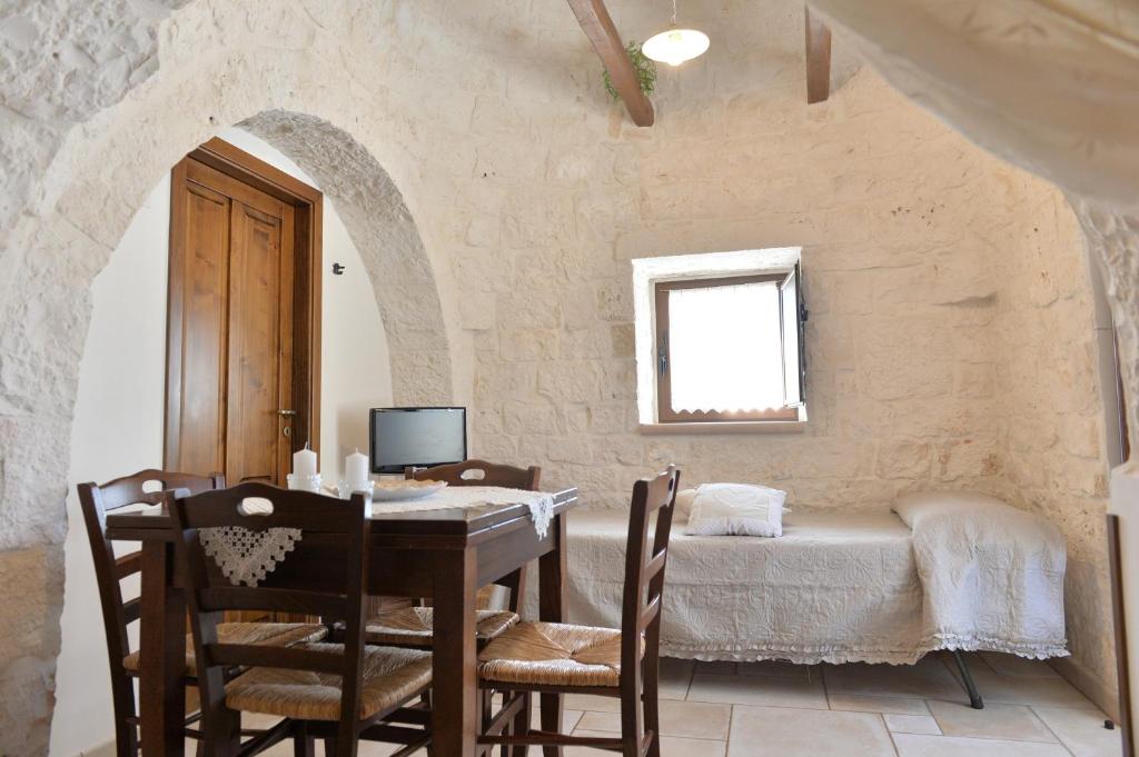TV a/nebo společenská místnost v ubytování I Trulli Del Nonno Michele