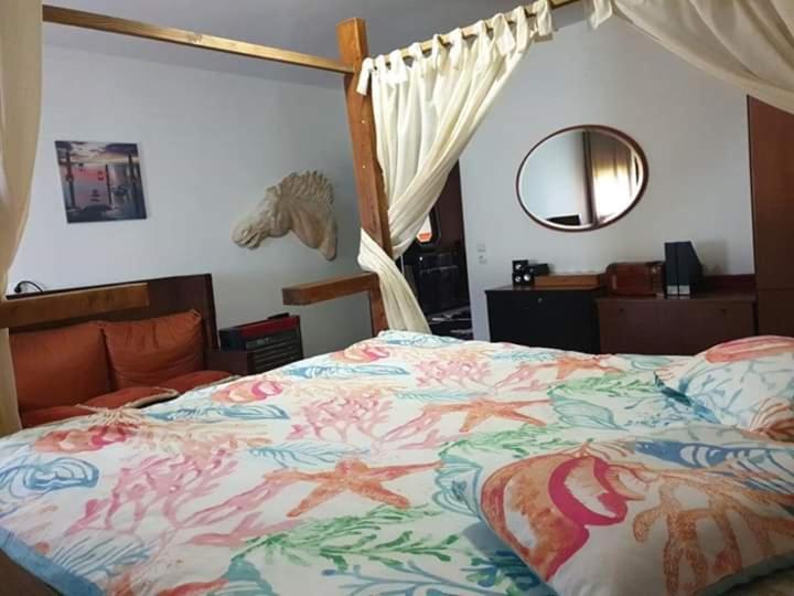 Łóżko lub łóżka w pokoju w obiekcie Rural hοuse