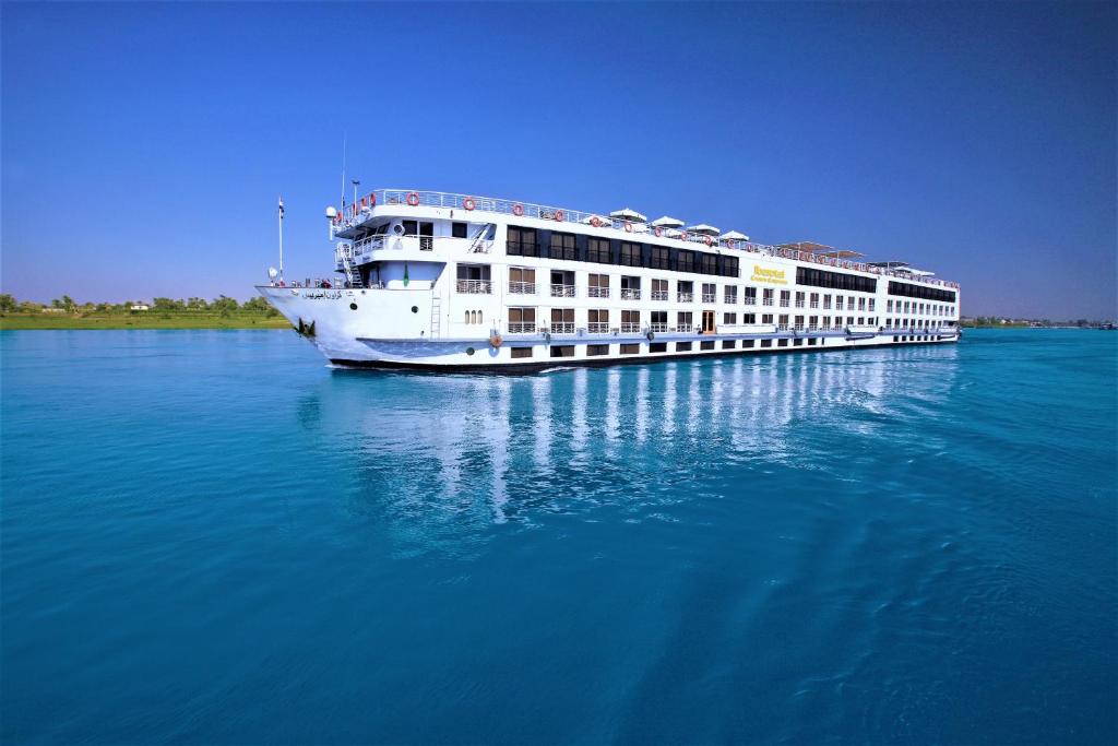 a large cruise ship on a large body of water at Iberotel Crown Empress Nile Cruise - Every Monday from Luxor for 07 & 04 Nights - Every Friday From Aswan for 03 Nights in Luxor