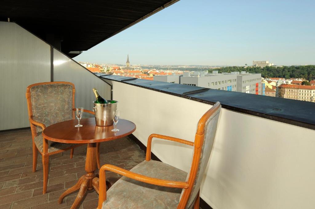 Balkón nebo terasa v ubytování Congress & Wellness Hotel Olsanka