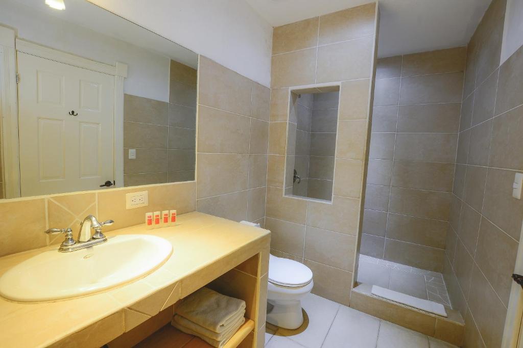 Koupelna v ubytování Hotel Luisiana