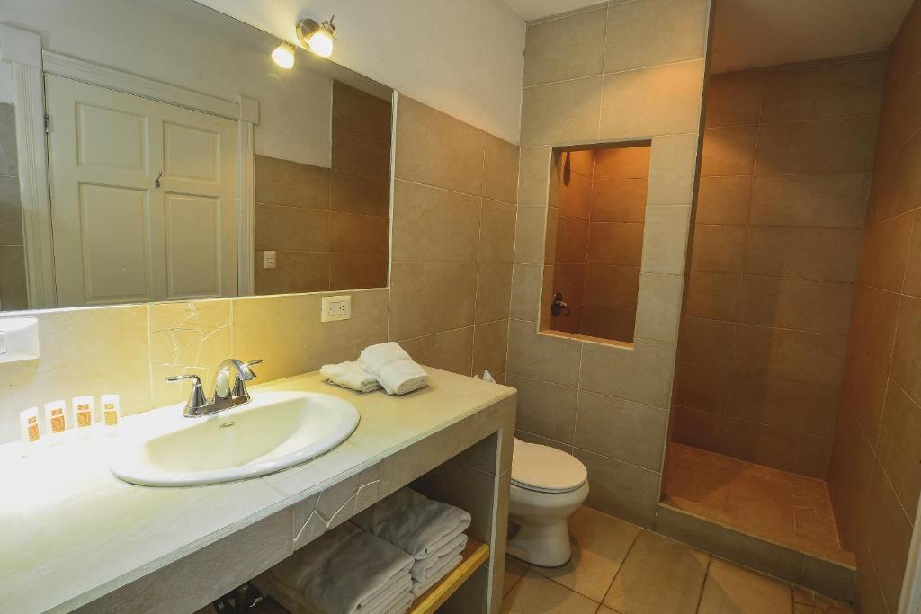 Koupelna v ubytování Hotel Luisiana
