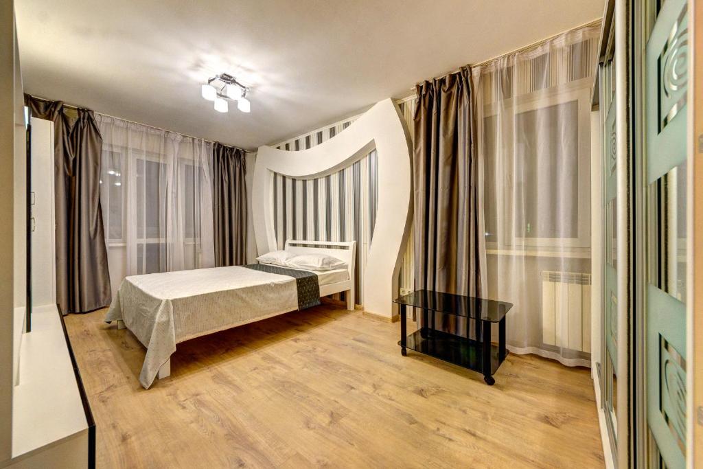 Ένα ή περισσότερα κρεβάτια σε δωμάτιο στο Шикарная 2к квартира метро Лыбедская. Оушен Плаза. Дружбы Народов