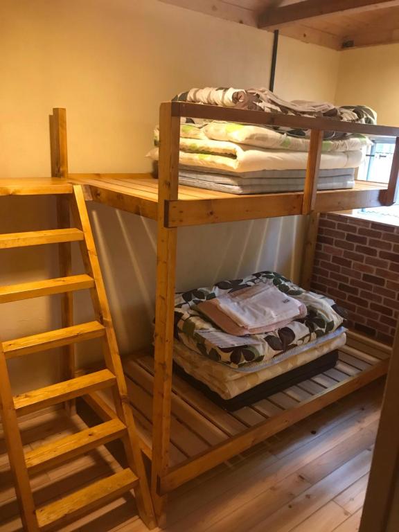 Palanda nebo palandy na pokoji v ubytování Kumamoto Guesthouse Minami Aso Little Asia