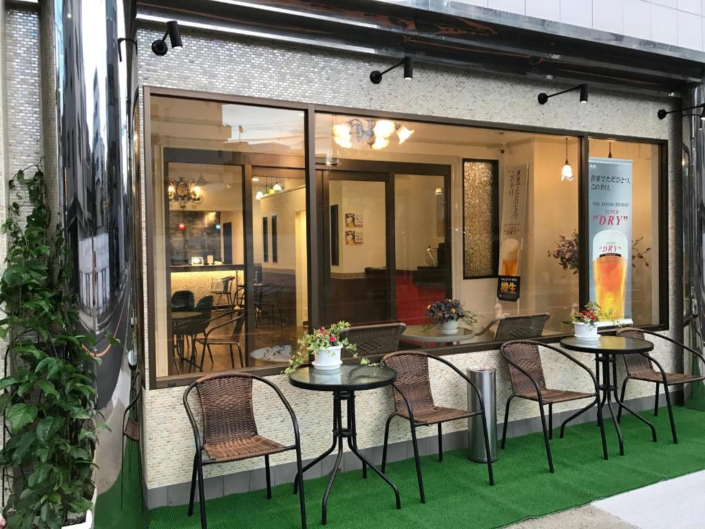 Patio nebo venkovní prostory v ubytování ビジネスインホテルプラザ21大阪京橋
