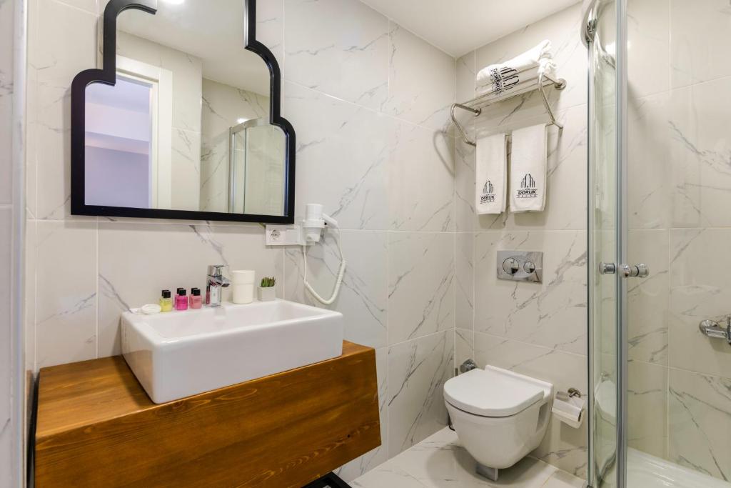 Koupelna v ubytování DORUK PALAS HOTEL