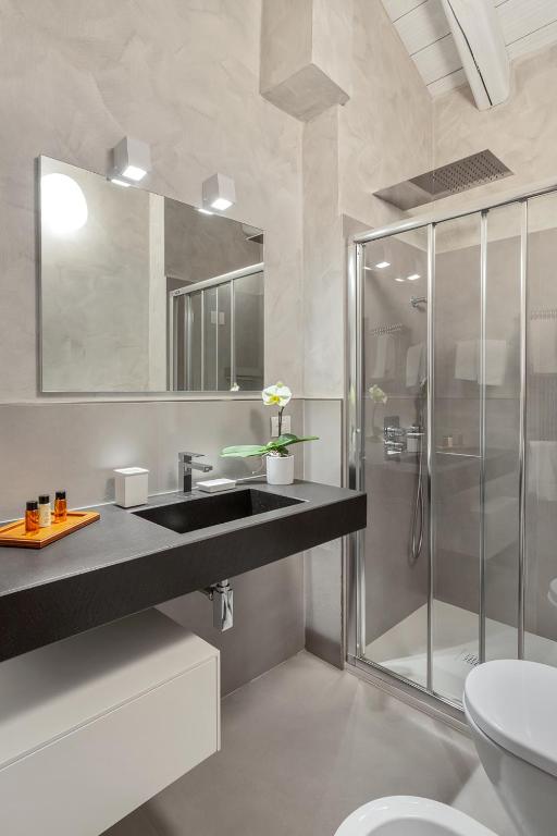 Koupelna v ubytování Hotel Pironi