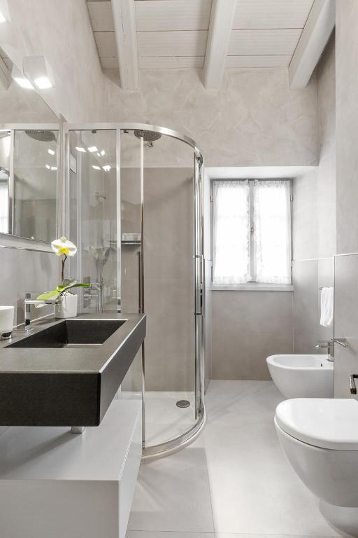 Koupelna v ubytování Hotel Pironi