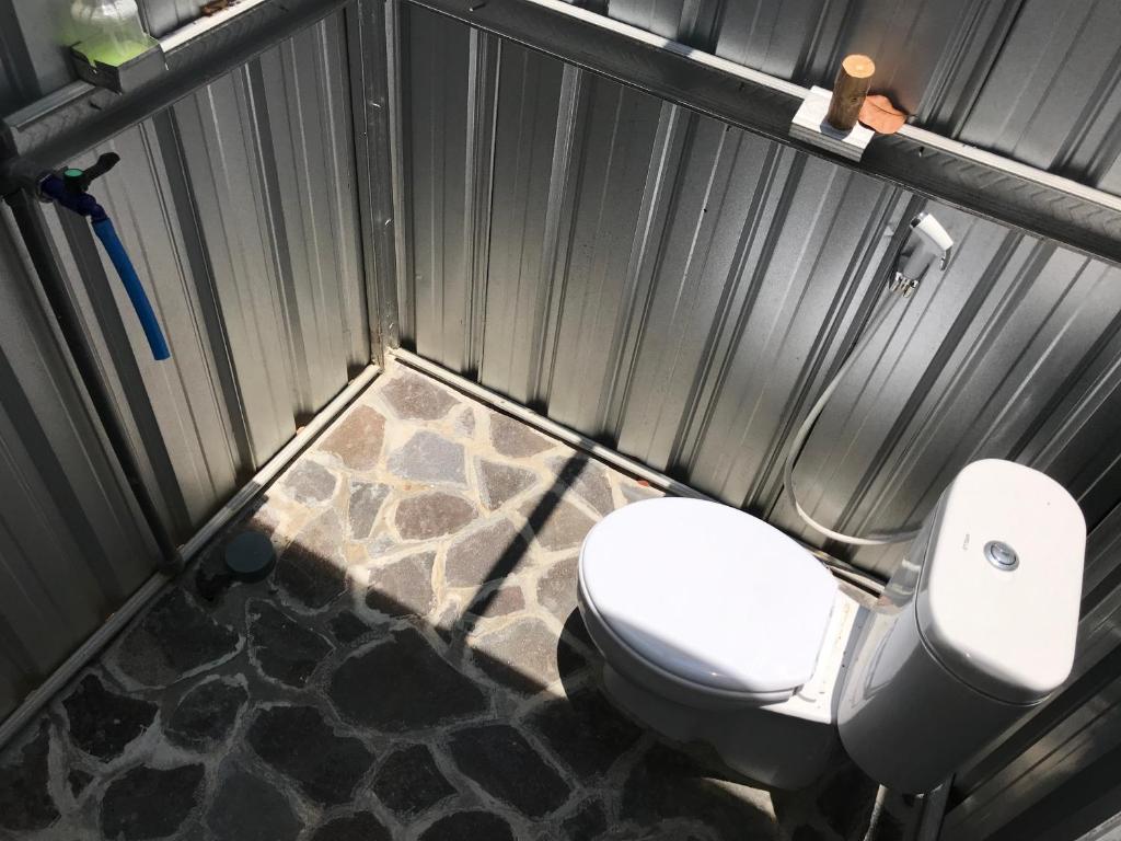 Koupelna v ubytování Atlante Hostel
