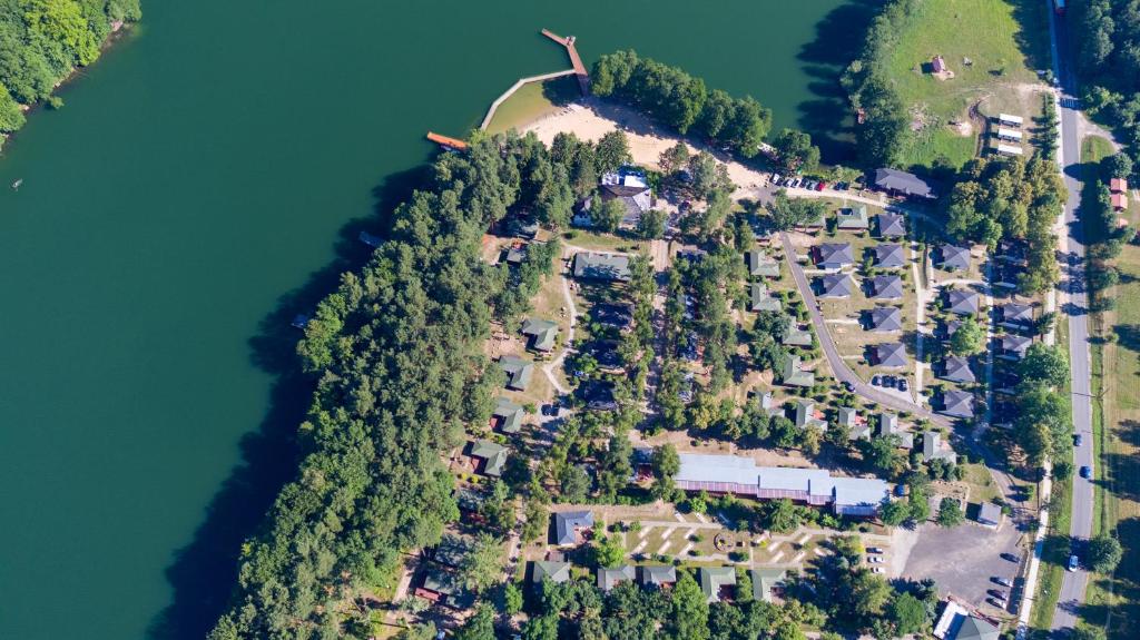 Letecký snímek ubytování Lake Park Łagów