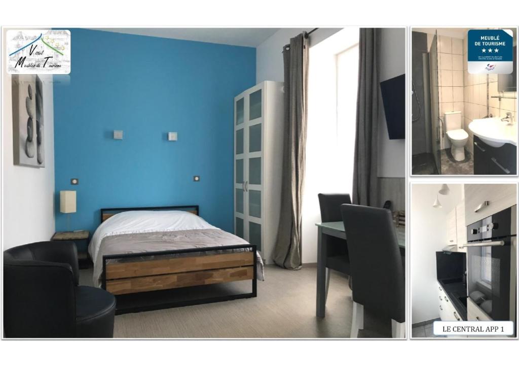 Katil atau katil-katil dalam bilik di Meubles Tourisme Beddelem