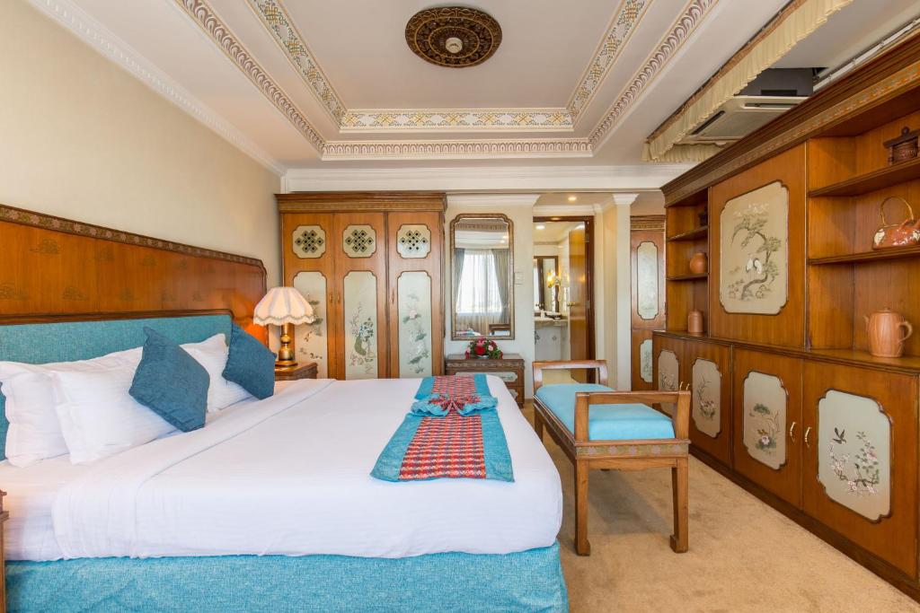 Postel nebo postele na pokoji v ubytování Hotel Le Himalaya