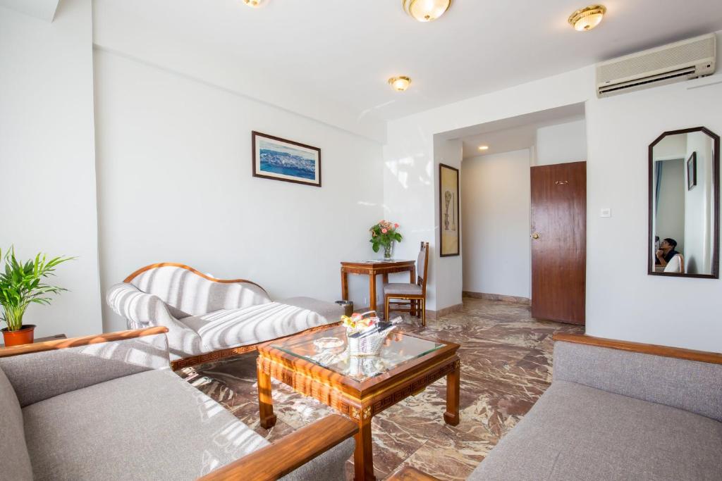 Posezení v ubytování Hotel Le Himalaya