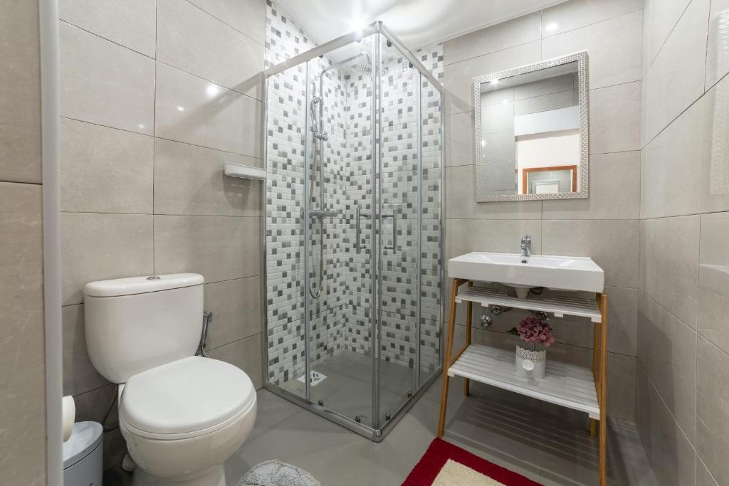 Koupelna v ubytování A Casa da Mizi