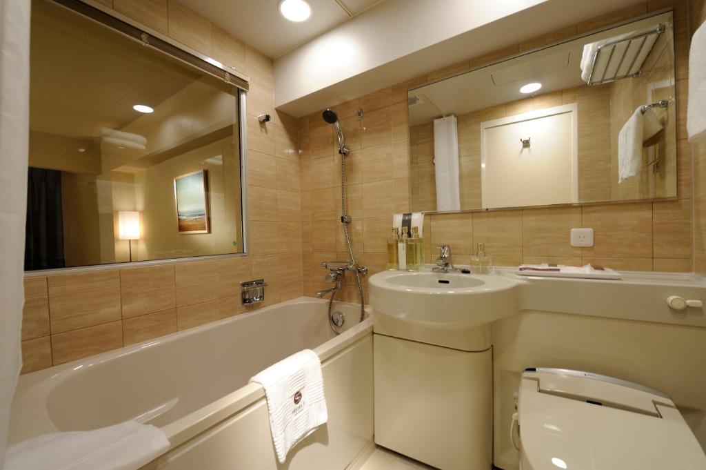 Koupelna v ubytování Roppongi Hotel S