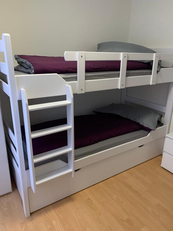 Postel nebo postele na pokoji v ubytování Haus zur Eiche Private 3,5 Zimmerwohnung bis zu 8 Gäste