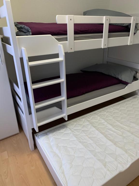 Postel nebo postele na pokoji v ubytování Haus zur Eiche Private 3,5 Zimmerwohnung bis zu 8 Gäste