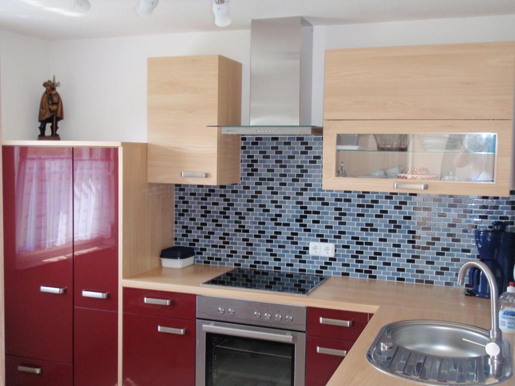 Dapur atau dapur kecil di Ferienhaus Grobauer