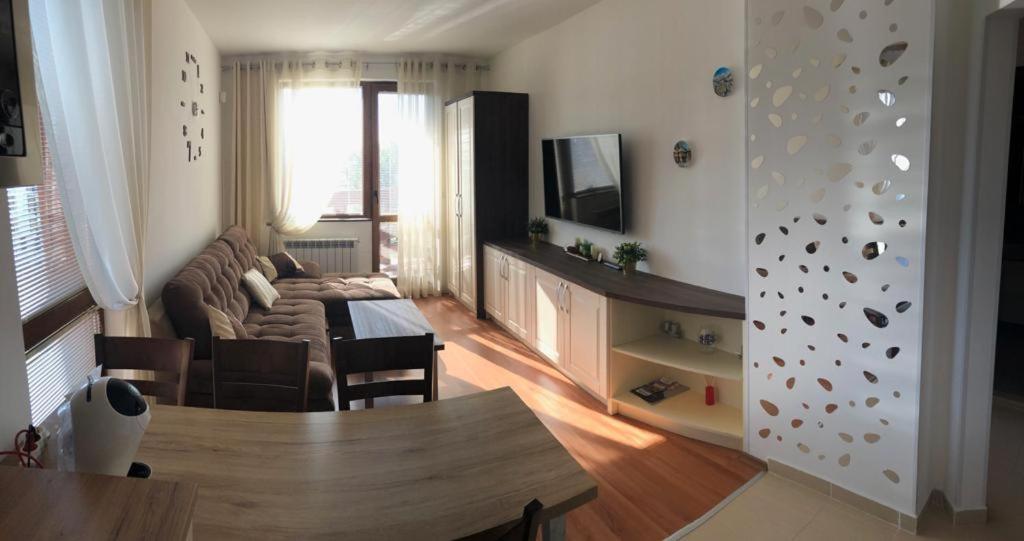 班斯科的住宿－Apartment in Belvedere Holiday Club 550 m from ski lift，客厅配有沙发和桌子