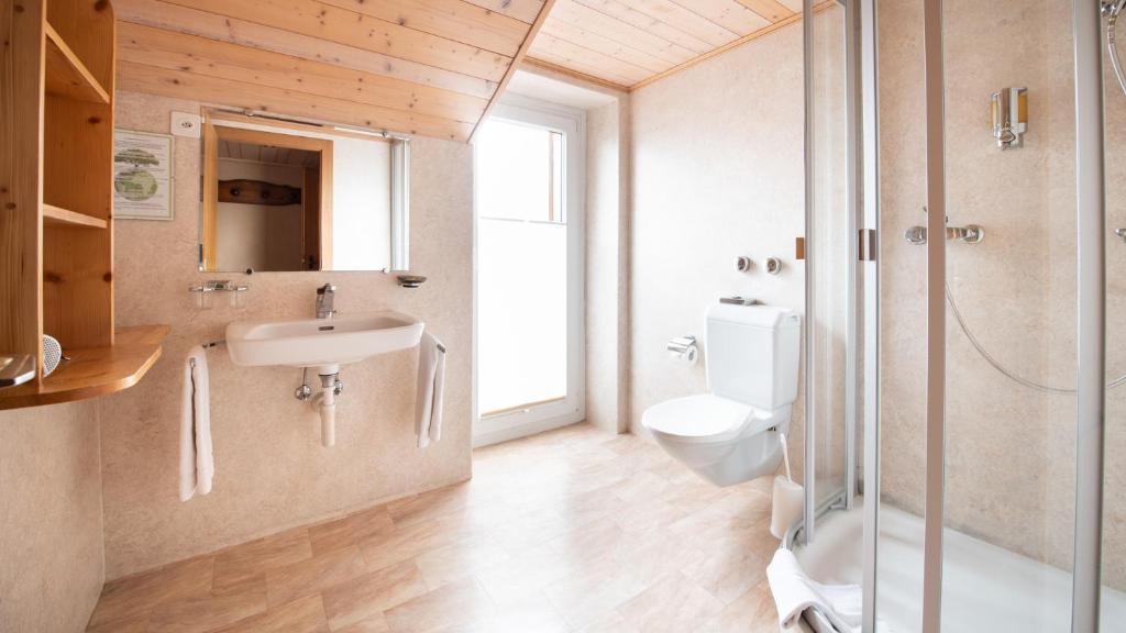 Koupelna v ubytování Hotel Suisse
