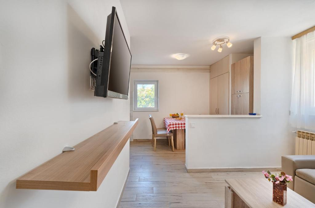 TV a/nebo společenská místnost v ubytování Apartmani MARINA
