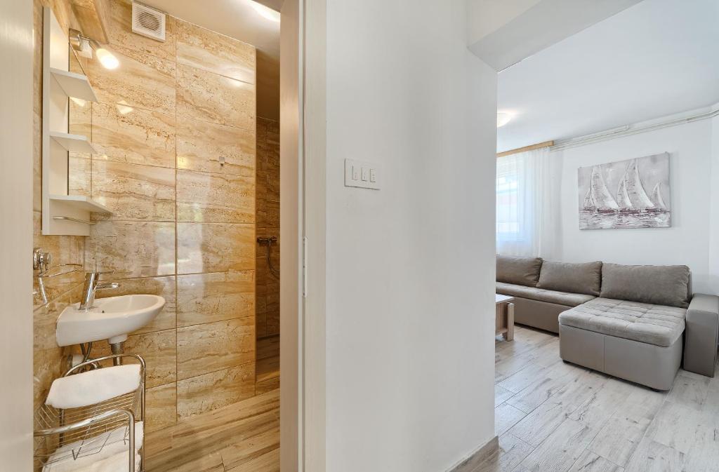 Koupelna v ubytování Apartmani MARINA