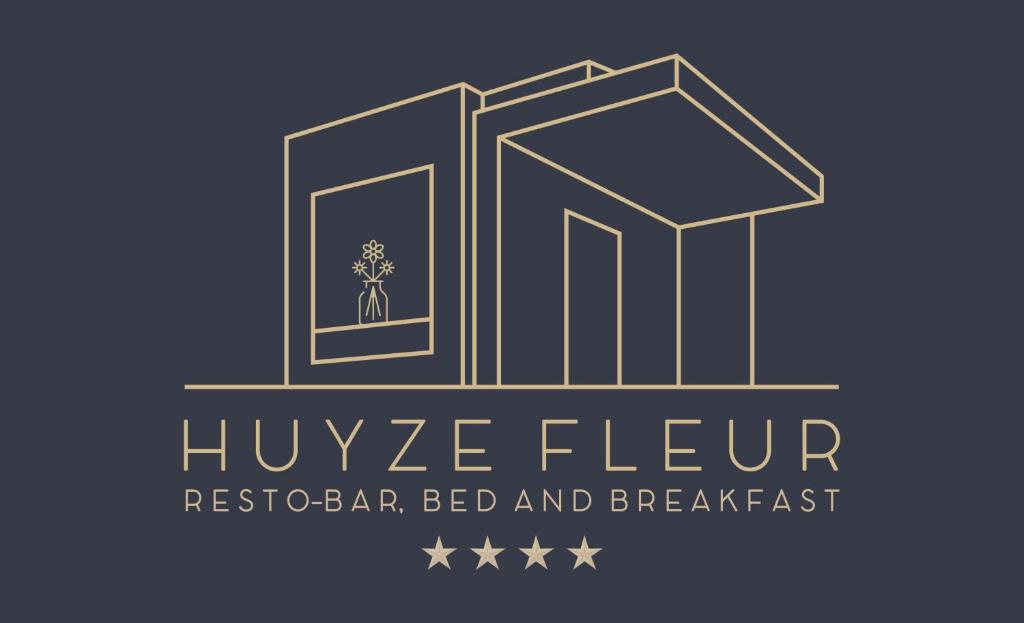a logo for a restaurant bed and breakfast at Huyze Fleur B&B in Knokke-Heist