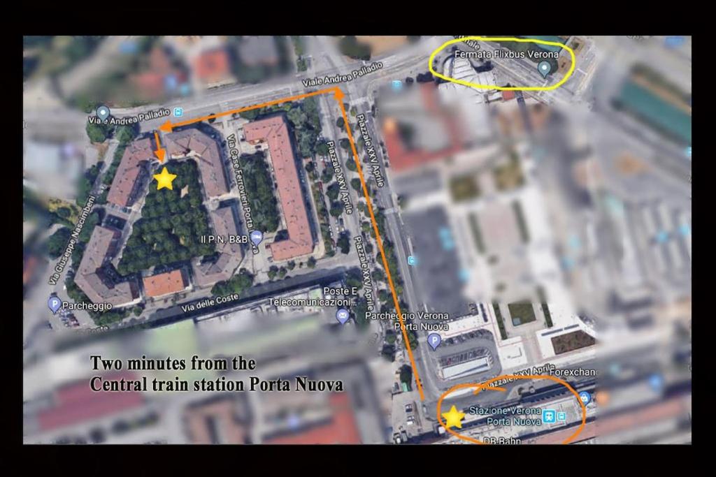 Nespecifikovaný výhled na destinaci Verona nebo výhled na město při pohledu z penzionu