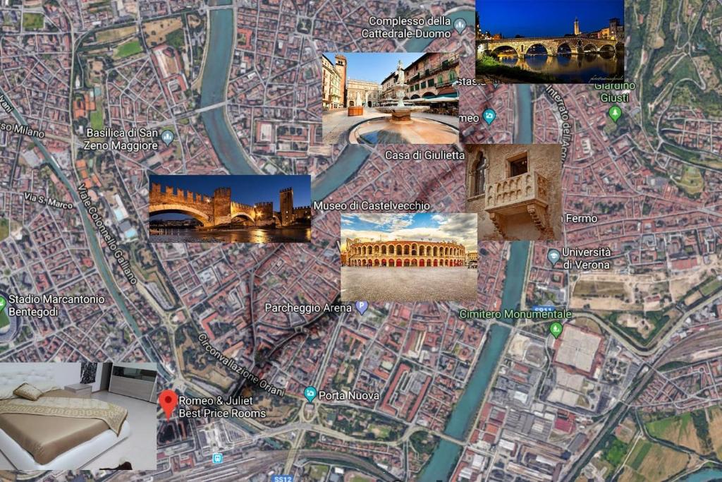 Nespecifikovaný výhled na destinaci Verona nebo výhled na město při pohledu z penzionu