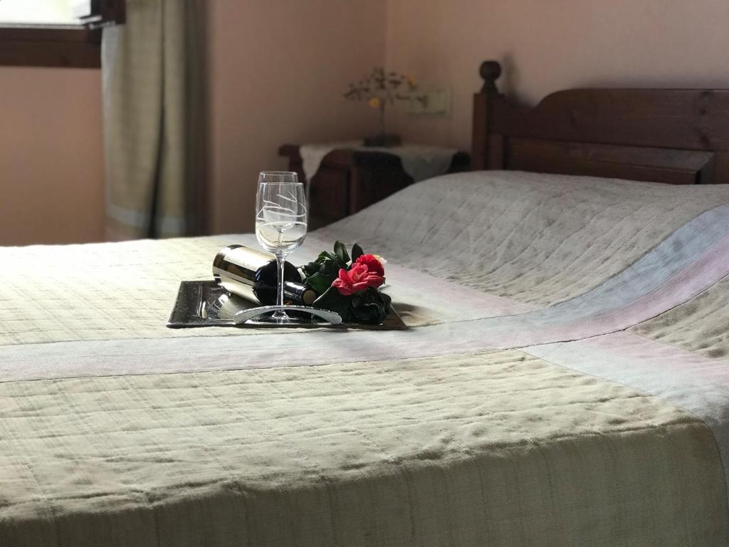 Postel nebo postele na pokoji v ubytování Aegean House